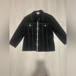 St. John Sport Soft Denim Jacket Size L